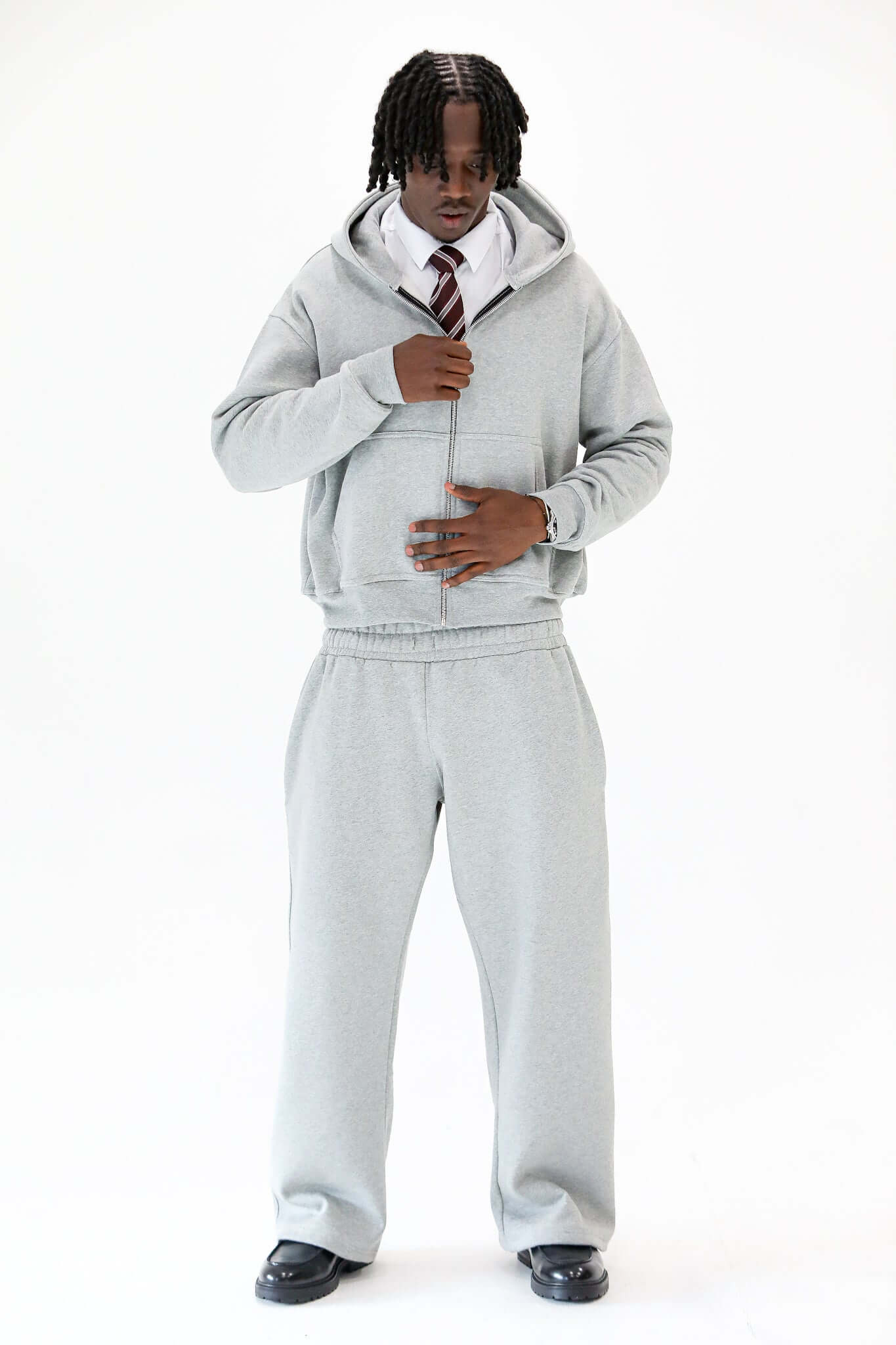GREY CLOUD ZIP-UP