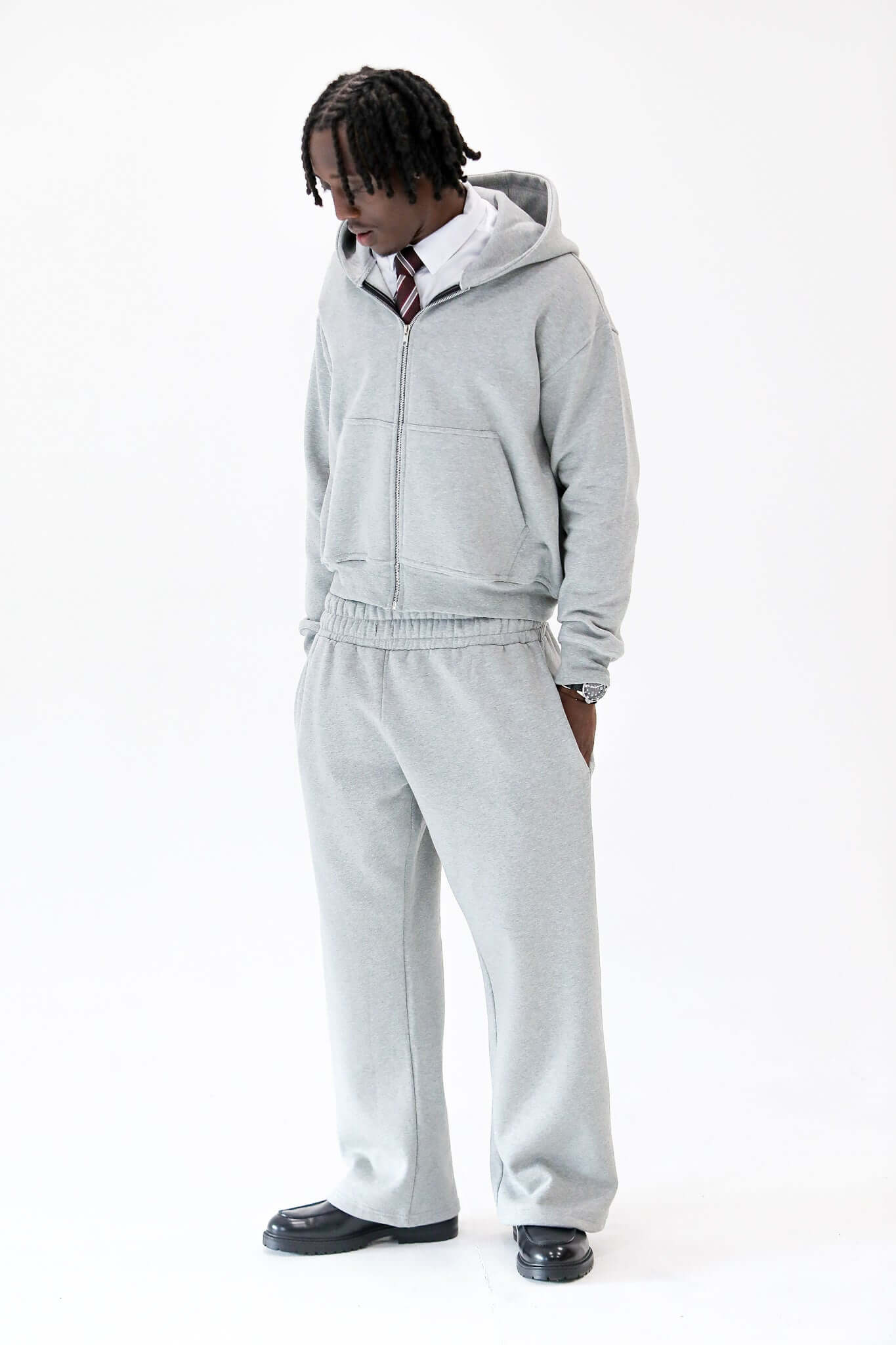 GREY CLOUD ZIP-UP