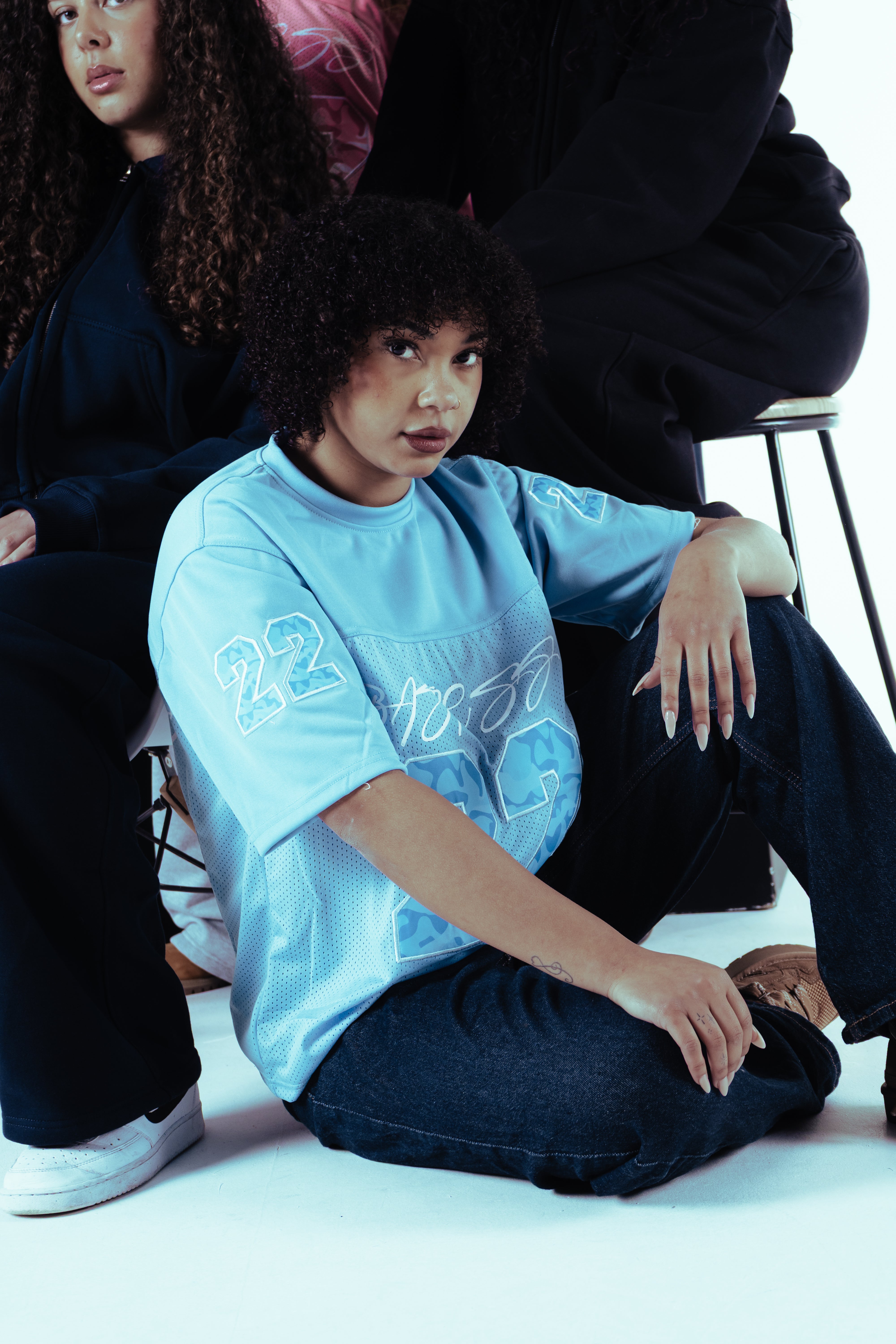 WMNS LIGHT BLUE 22 CAMO JERSEY