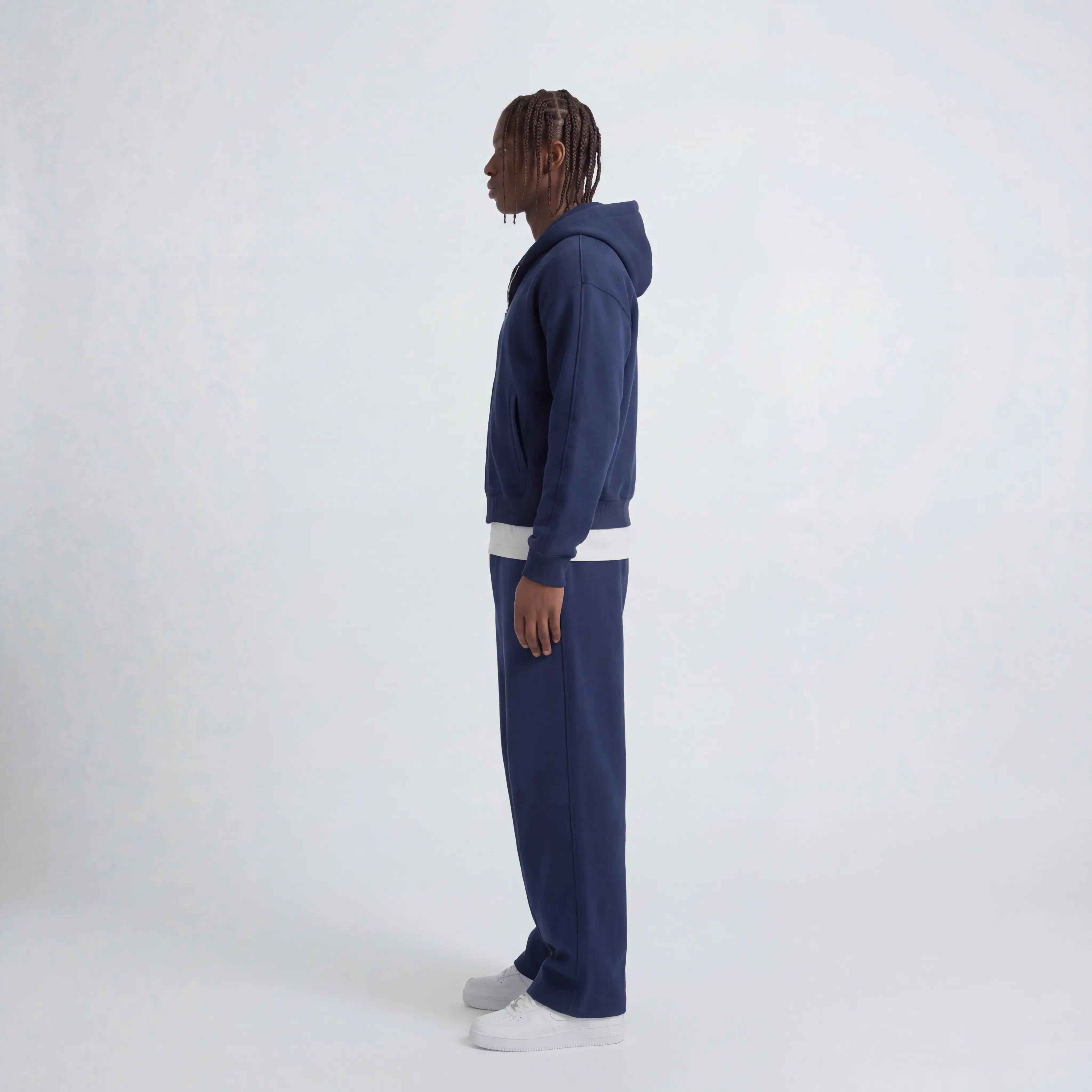 NAVY CLOUD ZIP-UP