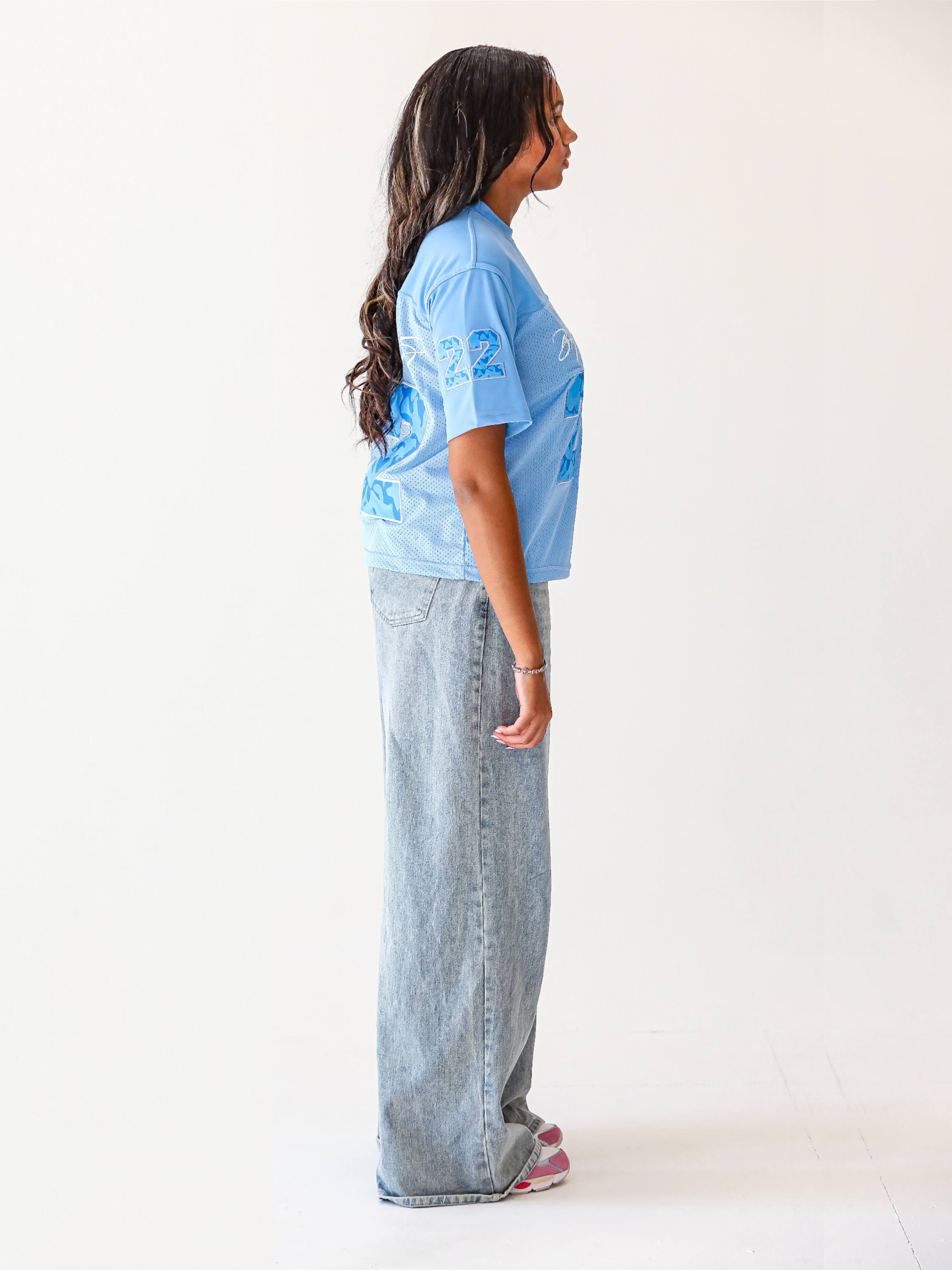 WMNS LIGHT BLUE 22 CAMO JERSEY